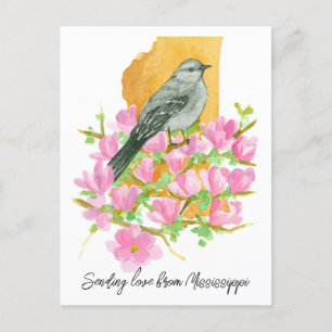 Liefde sturen Mississippi Mockingbird Magnolia Briefkaart