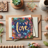 Liefde sturen Mooie Whimsical Valentijnsharten Notitiekaartje