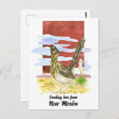 Liefde sturen New Mexico Road Runner Yucca Flower Briefkaart (Voorkant / Achterkant)