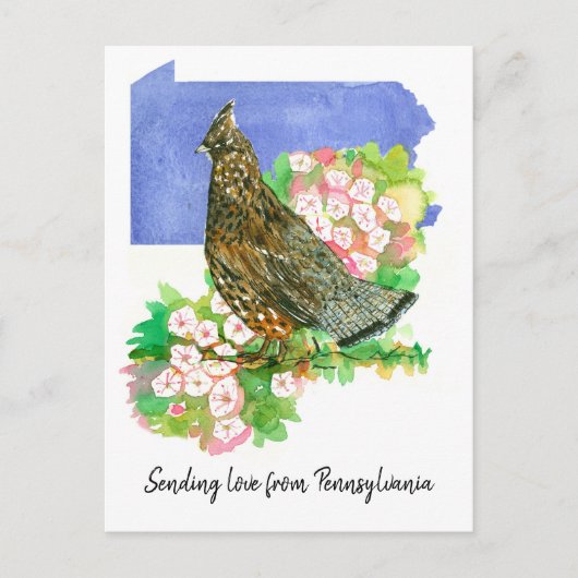 Liefde sturen Pennsylvania Grouse Mountain Laurel  Briefkaart (Voorkant)
