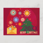 Liefde sturen - Prettig kerstfeest - Rood Paars Ge Feestdagenkaart (Voorkant)