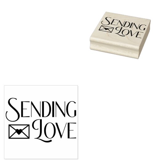 Liefde sturen  rubberstempel (Gestempeld)
