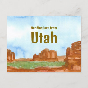 Liefde sturen Utah Red Rocks Zuidwestelijke Woesti Briefkaart