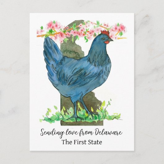 Liefde sturen van Delaware Peach Blossom Flower Briefkaart (Voorkant)