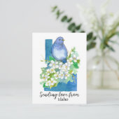 Liefde sturen van Idaho Bluebird Syringa Briefkaart (Staand voorkant)