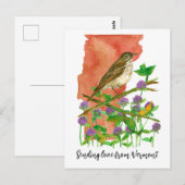 Liefde sturen van Vermont Bird Clover Briefkaart (Voorkant / Achterkant)