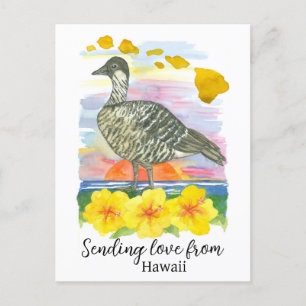 Liefde sturen vanuit California Quail Poppies Briefkaart
