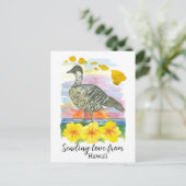 Liefde sturen vanuit California Quail Poppies Briefkaart (Staand voorkant)