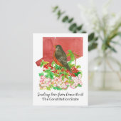 Liefde sturen vanuit Connecticut Robin Laurel Flow Briefkaart (Staand voorkant)