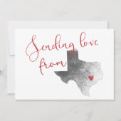 Liefde sturen vanuit Texas - Valentijnsdag Feestdagenkaart (Voorkant)