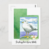 Liefde sturen vanuit Utah Seagull Sego Lily Water Briefkaart (Voorkant / Achterkant)