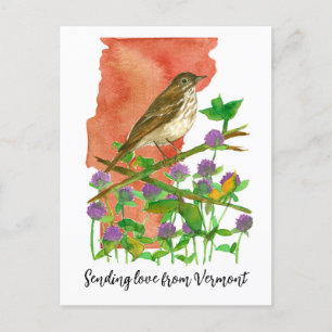 Liefde sturen vanuit Vermont Bird Clover Briefkaart