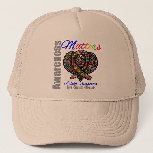 Liefde Support Advocate - Autisme Awareness Trucker Pet (Voorkant)