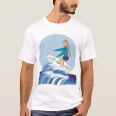 Liefde Surfen Thema Illustratie Accessoires T-shirt (Voorkant)