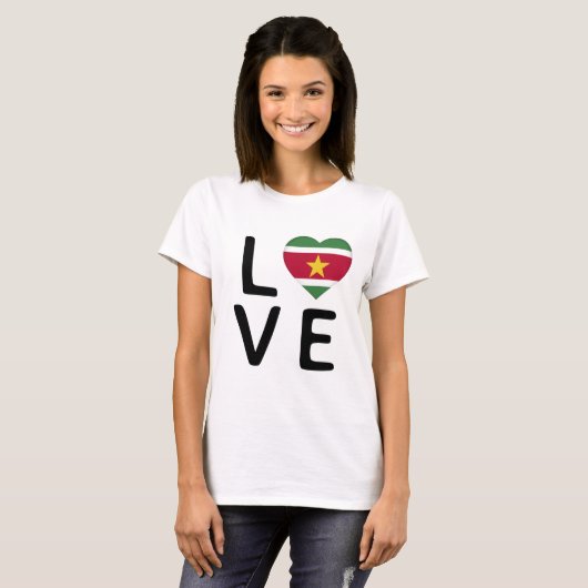 Liefde - Surinaamvlag T-shirt (Voorkant volledig)