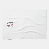 LIEFDE Sweet Pink Waterverf Hart Valentijn Art Theedoek (Horizontaal)