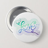 Liefde Swirl Doodle Gay Mannen Ronde Button 7,6 Cm (Voorkant /achterkant)