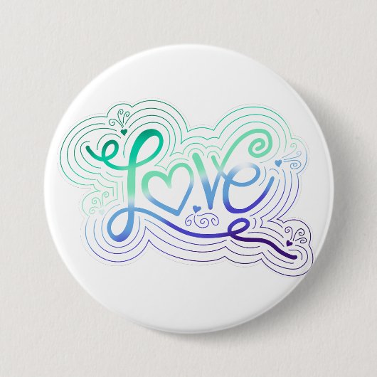 Liefde Swirl Doodle Gay Mannen Ronde Button 7,6 Cm (Voorkant)