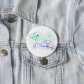 Liefde Swirl Doodle Gay Mannen Ronde Button 7,6 Cm (In situ)