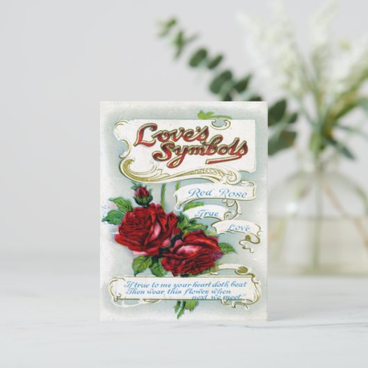 Liefde Symbolen Briefkaart (Staand voorkant)