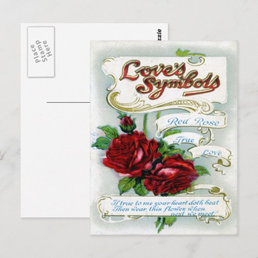Liefde Symbolen Briefkaart (Voorkant / Achterkant)