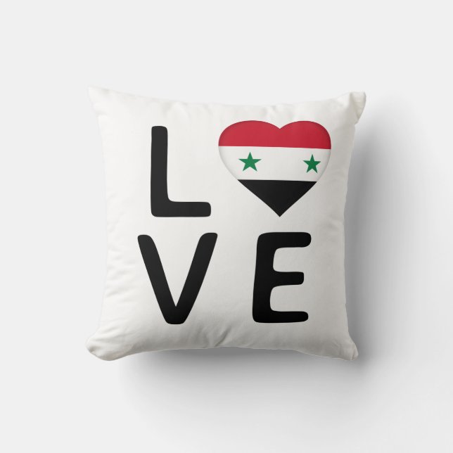 Liefde - Syrische vlag Kussen (Voorkant)