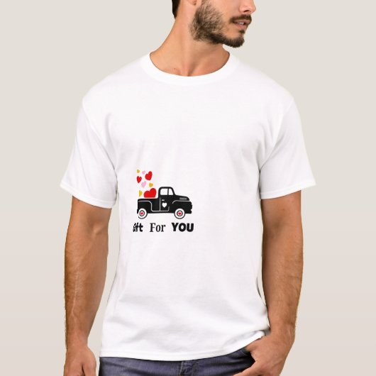 Liefde T-shirt – met vrachtwagen- en hartontwerp (Voorkant)