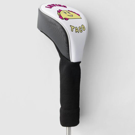 Liefde taco hart glimlachend Mexicaanse voedselill Golfheadcover (Schuin)