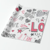 Liefde Talen Cadeaupapier (Uitgerold)