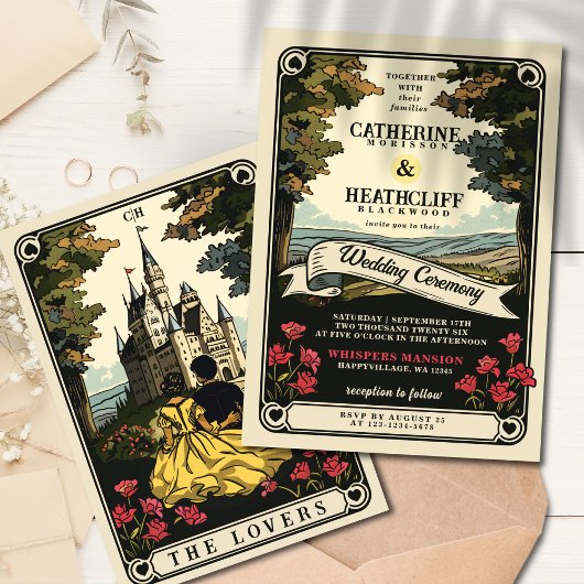  liefde | Tarot bruiloft uitnodiging