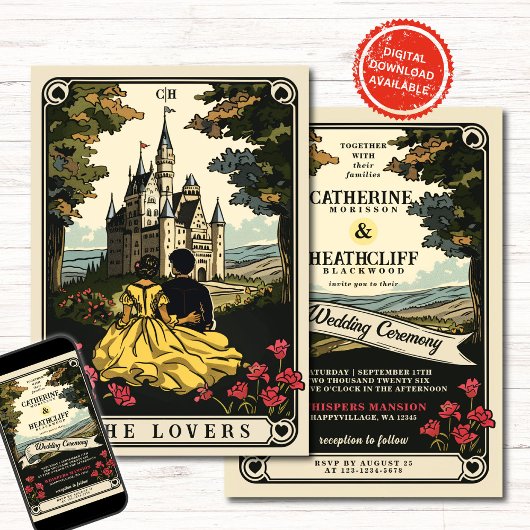  liefde | Tarot bruiloft uitnodiging