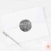 Liefde tattoo ronde sticker (Envelop)