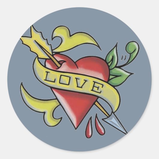 Liefde Tattoo - Sticker (Voorkant)