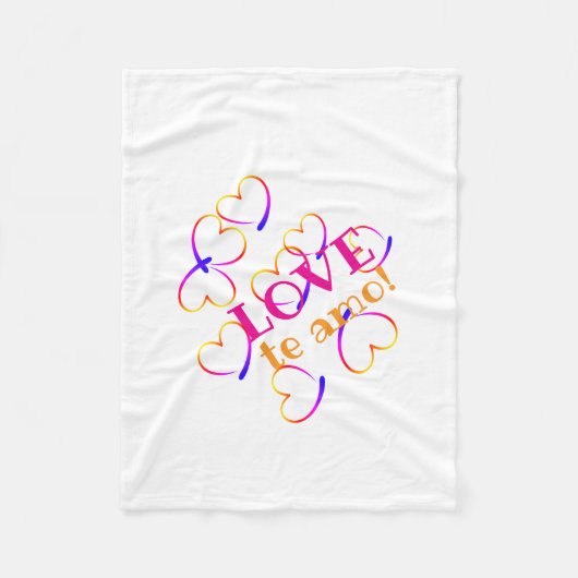 Liefde te amo! fleece deken (Voorkant)