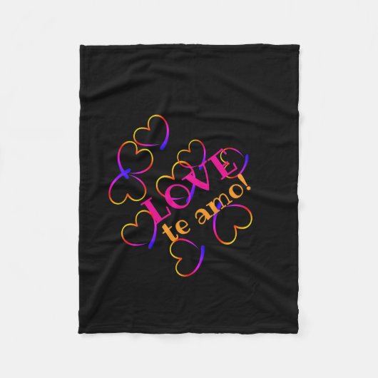 Liefde te amo! fleece deken (Voorkant)