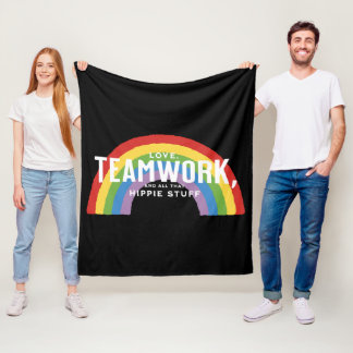 Liefde, teamwerk en al dat hippie gedoe fleece deken