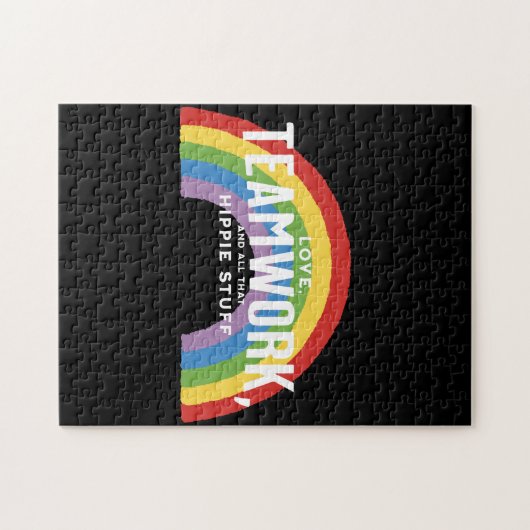 Liefde, teamwerk en al dat hippie gedoe legpuzzel (Horizontaal)