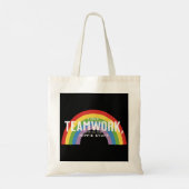 Liefde, teamwerk en al dat hippie gedoe tote bag (Achterkant)
