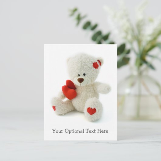 Liefde Teddy aangepaste briefkaart (Staand voorkant)