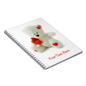 Liefde Teddy Valentijn aangepaste notitieboek (Rechterzijde)