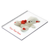 Liefde Teddy Valentijn aangepaste notitieboek (Linkerzijde)