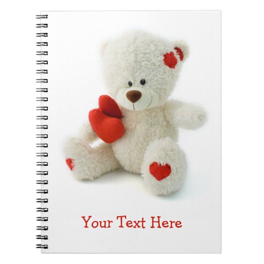 Liefde Teddy Valentijn aangepaste notitieboek (Voorkant)