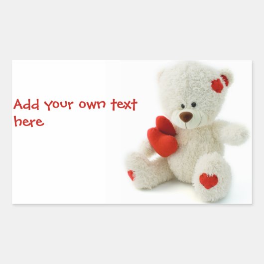 Liefde Teddy Valentijn aangepaste stickers (Voorkant)