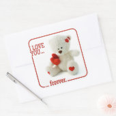 Liefde Teddy Valentijn stickers (Envelop)
