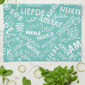 Liefde Tekst Keukenhanddoek Multi Taal (Gevouwen)