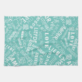 Liefde Tekst Keukenhanddoek Multi Taal (Horizontaal)