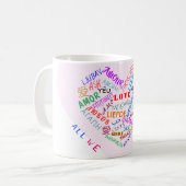 Liefde Tekst Koffie Mok Gift met Hart (Voorkant links)