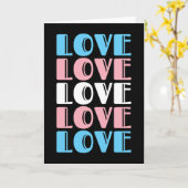 Liefde tekst LGBTQ Transgender Pride herhalen Kaart (Gele Bloem)