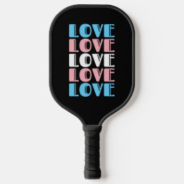 Liefde tekst LGBTQ Transgender Pride herhalen Pickleball Paddle