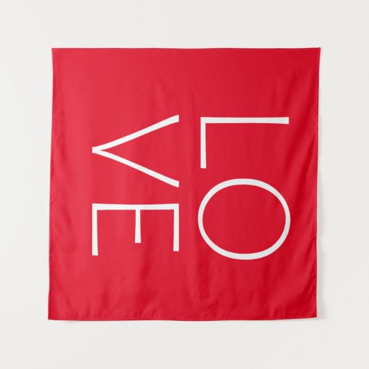 Liefde tekst ontwerp wandkleed (Voorkant (horizontaal))